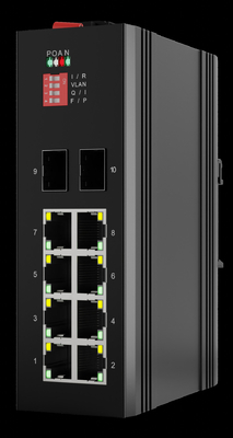 65 Serie Din Rail Industrial POE Switch No gestión 8 Puerto SFP Switch