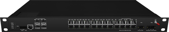 75 Serie 2XSFP 24G Interruptores Ethernet Industriales montados en el bastidor con 24 puertos